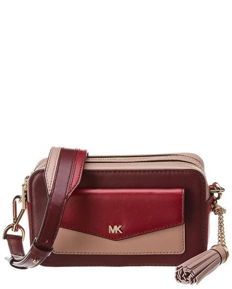 michael michael kors small tri color leather camera bag|Michael Kors camera handbags.